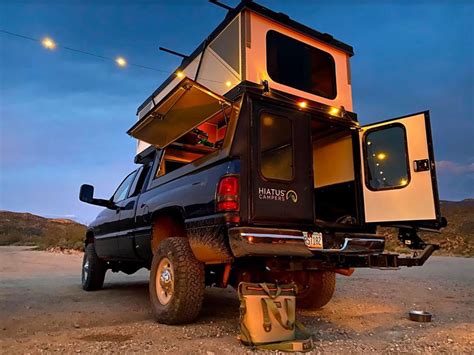 hiatus camper for sale|pickup camper for flatbed truck.